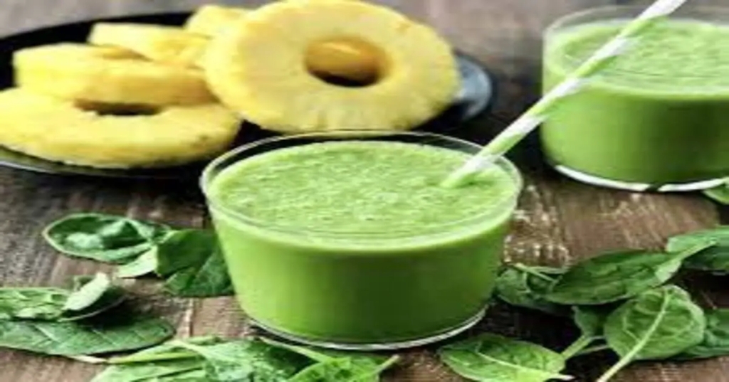 Healthy food recipes; Green smoothie for skin's overall health